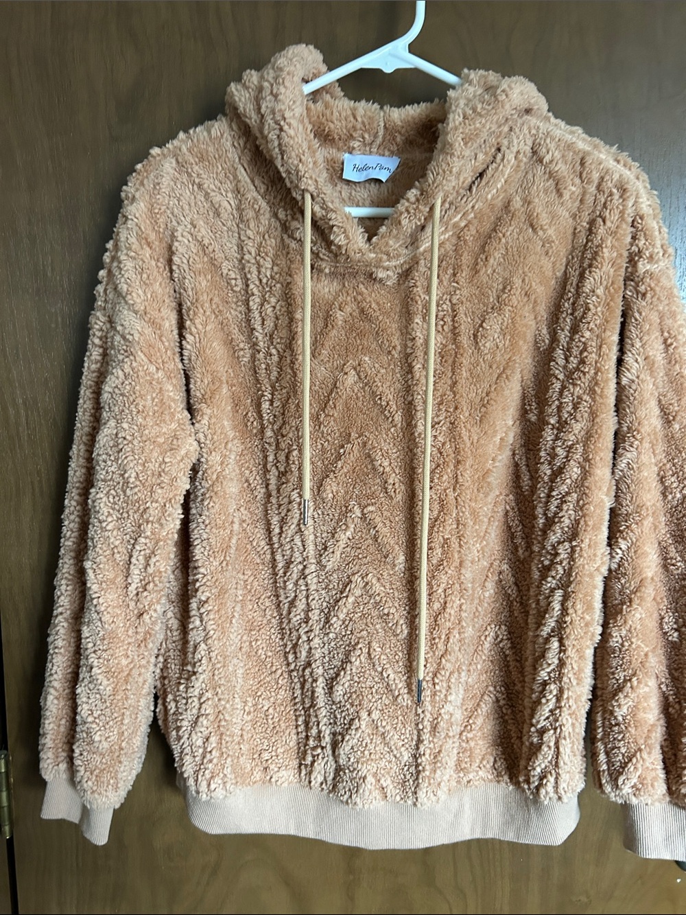 Camel Teddy Hoodie Jacket